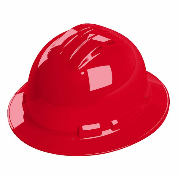Cordova Duo Safety, Ratchet 4-Point Full-Brim Vented Hard Hat - Red H34R4V